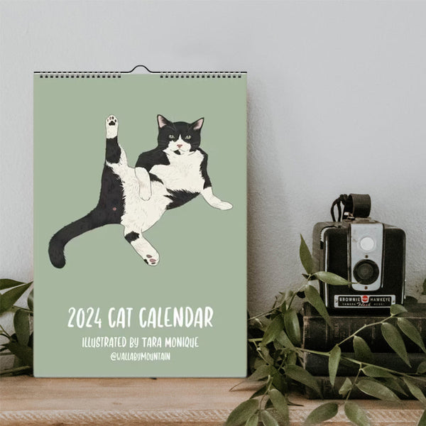 Väggkalender för katt 2024